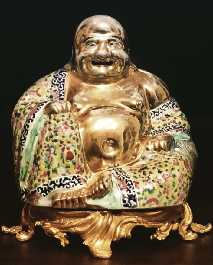 Bouddha en porcelaine émaillée Bouddha en porcelaine émaillée