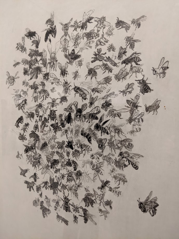 les abeilles oeuvre collective abeille étudiants ayant gravite autour de Gustave Marchoul