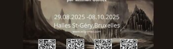 Exposition « Les oubliés » de Wilman Gomez Tamayo aux Halles Saint‑Géry (Bruxelles), du 29 août au 8 octobre 2025 : peinture, sculpture et performance pour honorer la mémoire des victimes et célébrer la paix.